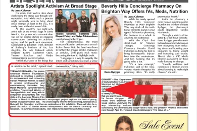 IAWF/Teenage Dreams in the Beverly Hills Courier.